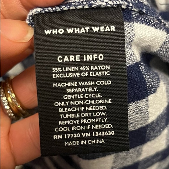 Navy and white gingham sundress - Picture 5 of 5